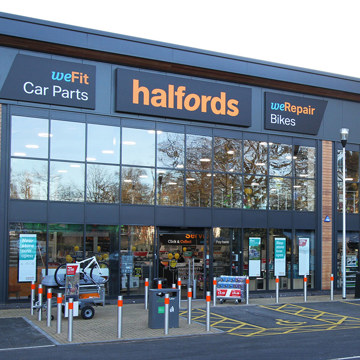 Halfords store front